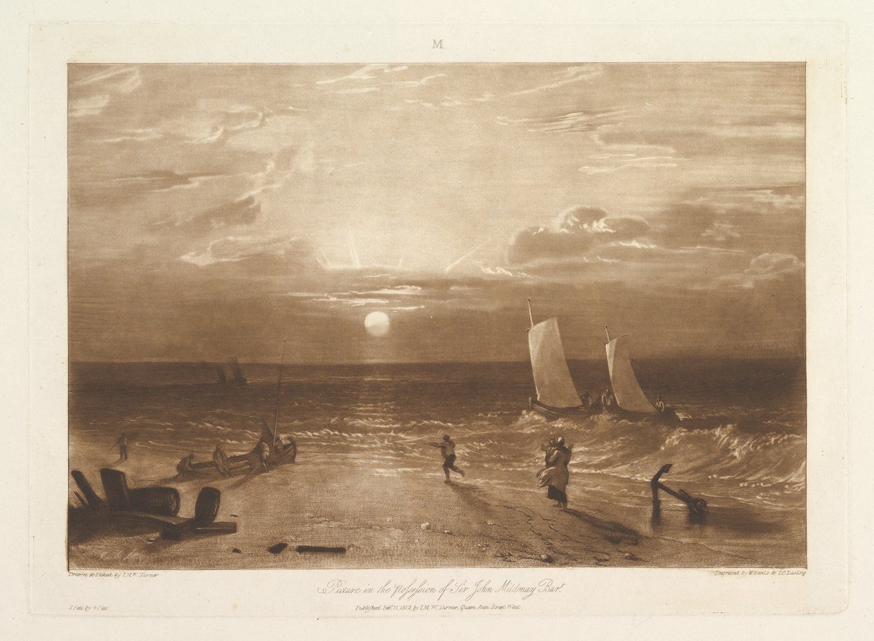 Het Mildmay Zeegezicht, Liber Studiorum, deel VIII, plaat 40 door Joseph Mallord William Turner