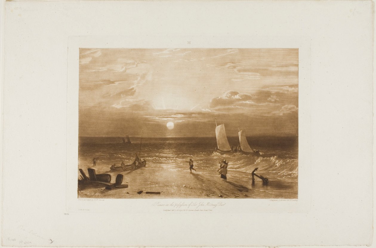 De Mildmay Zee-Stuk, plaat 40 uit Liber Studiorum door Joseph Mallord William Turner