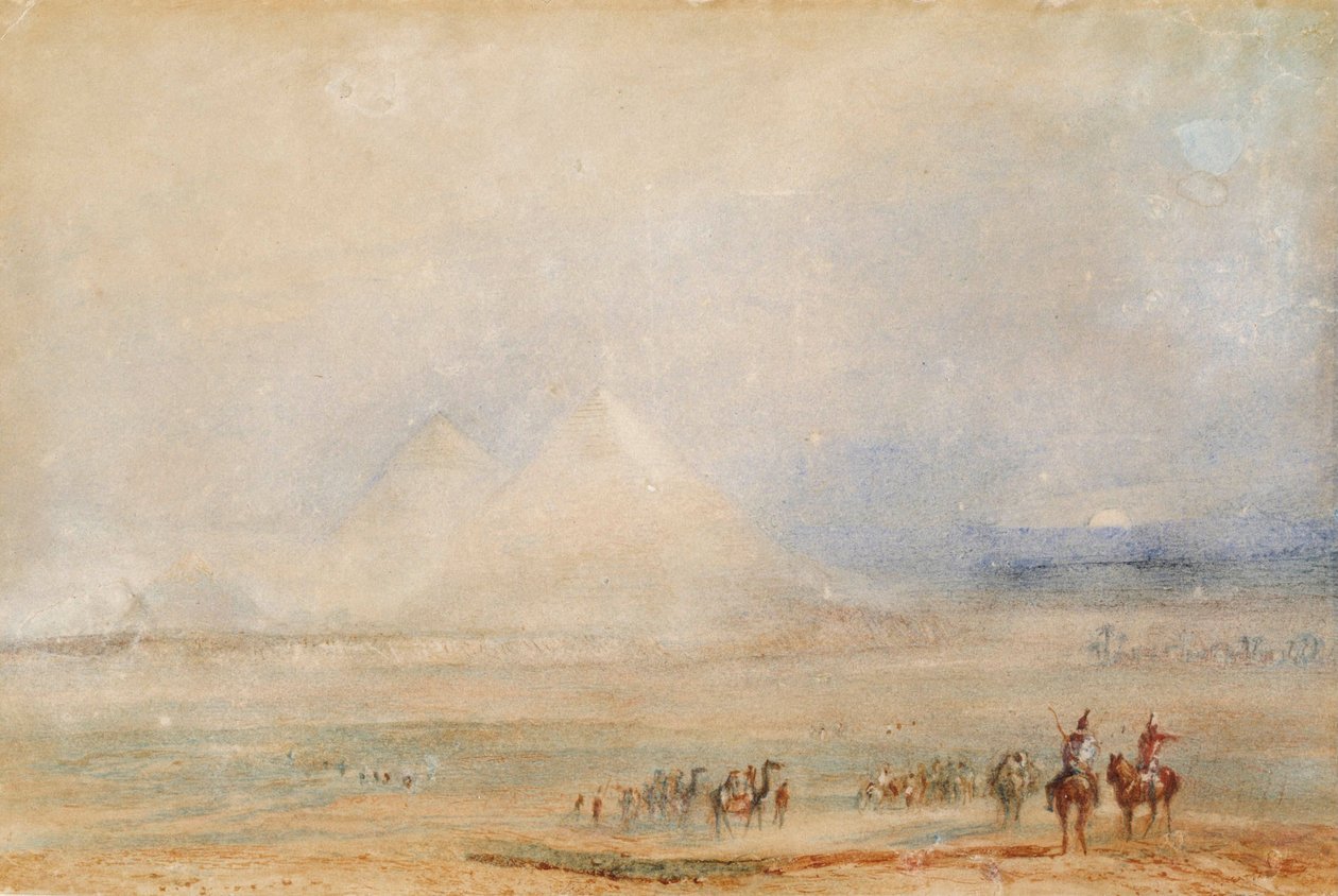 De piramides van Gizeh door Joseph Mallord William Turner