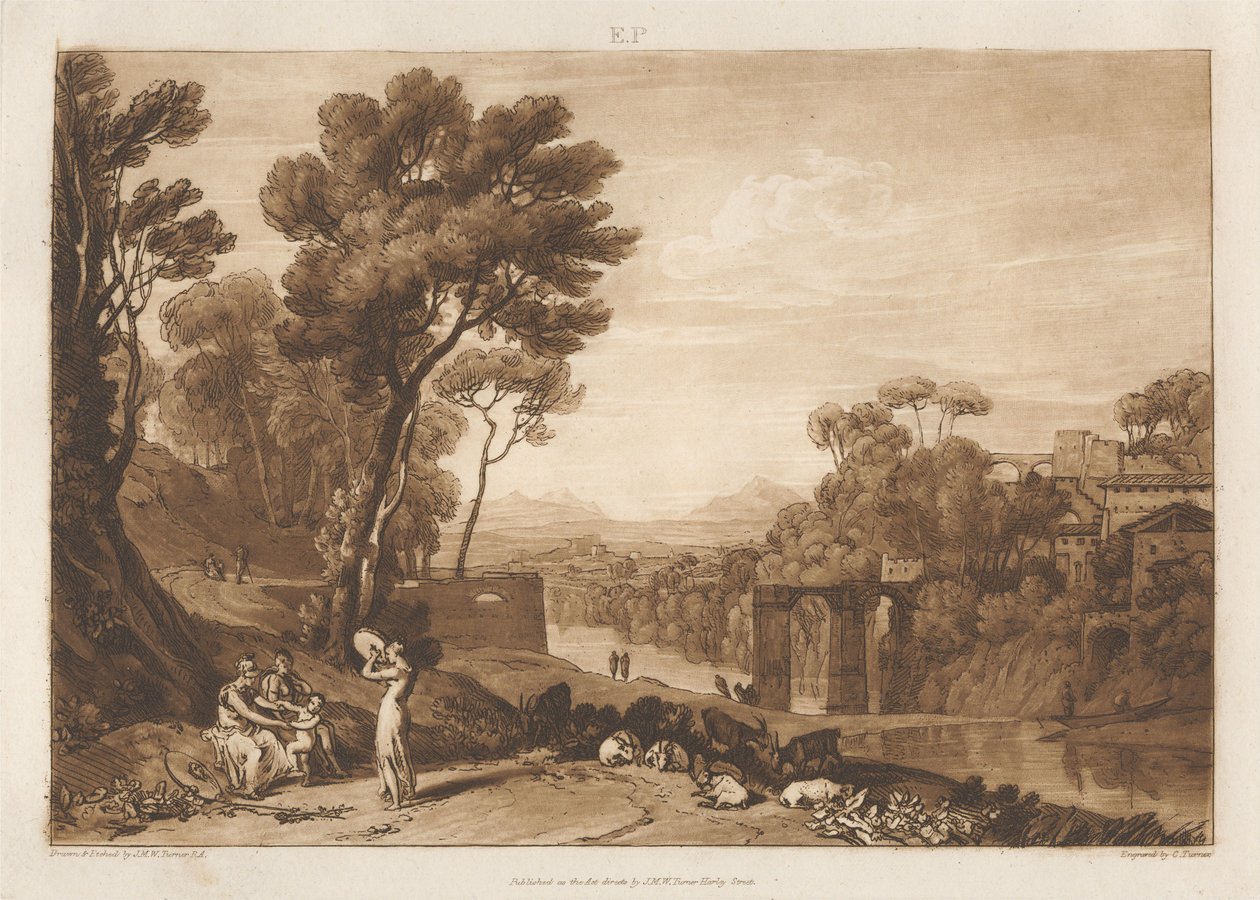 De vrouw en de tamboerijn door Joseph Mallord William Turner