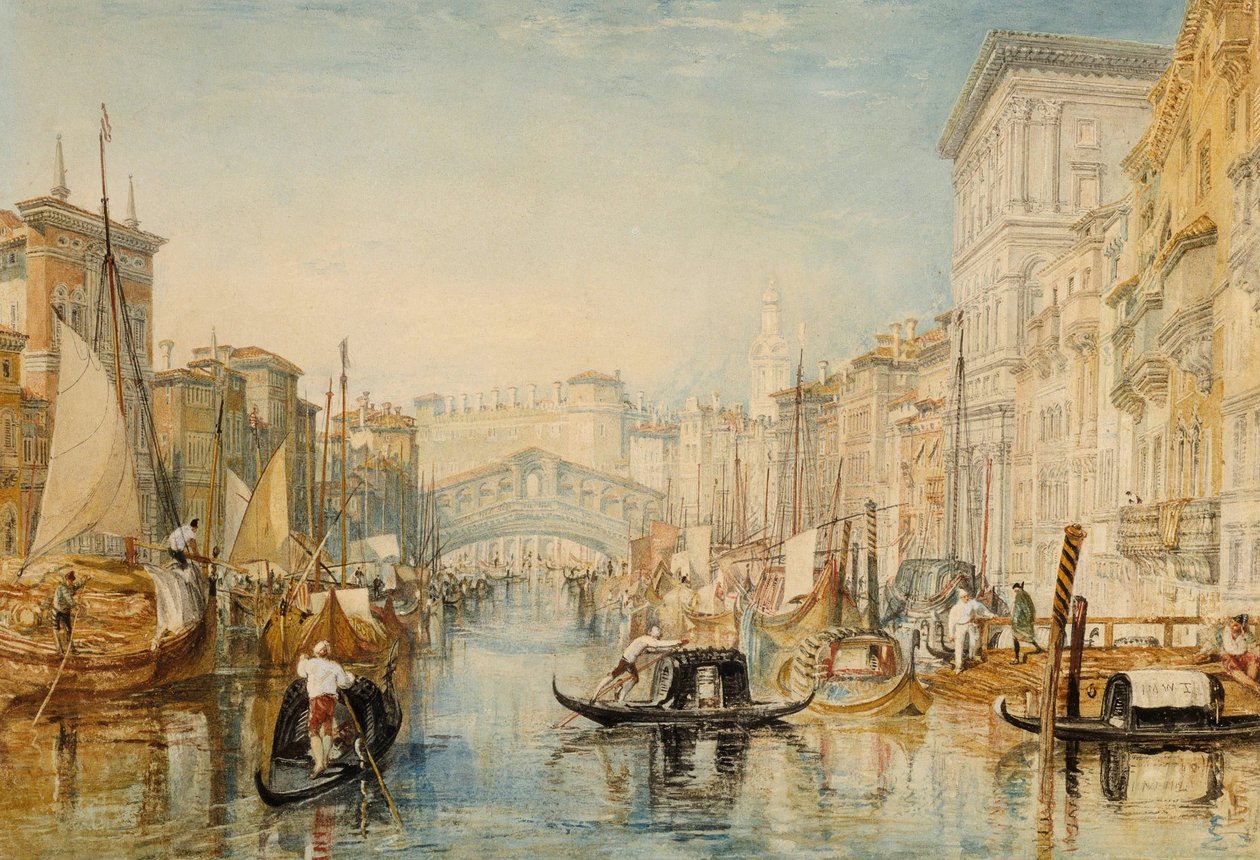 Venetië: De Rialto door Joseph Mallord William Turner