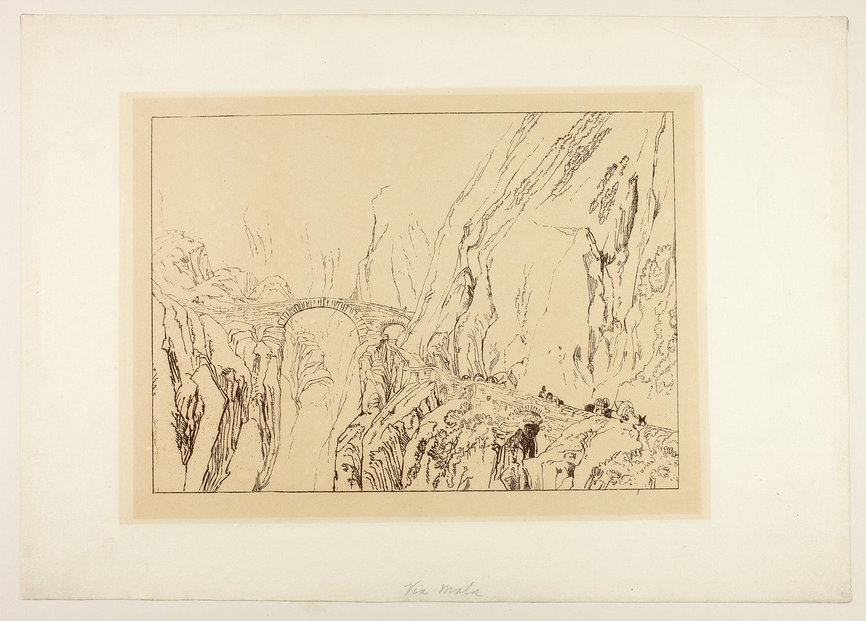 Via Mala door Joseph Mallord William Turner