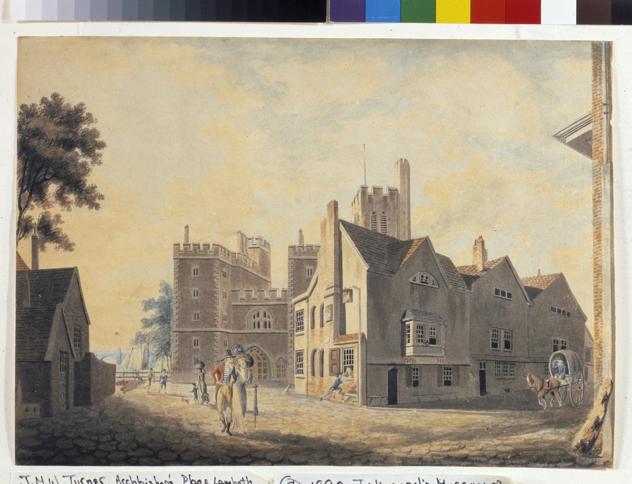 Uitzicht op het paleis van de aartsbisschop, Lambeth door Joseph Mallord William Turner