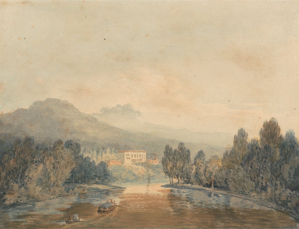 Villa Salviati aan de Arno door Joseph Mallord William Turner