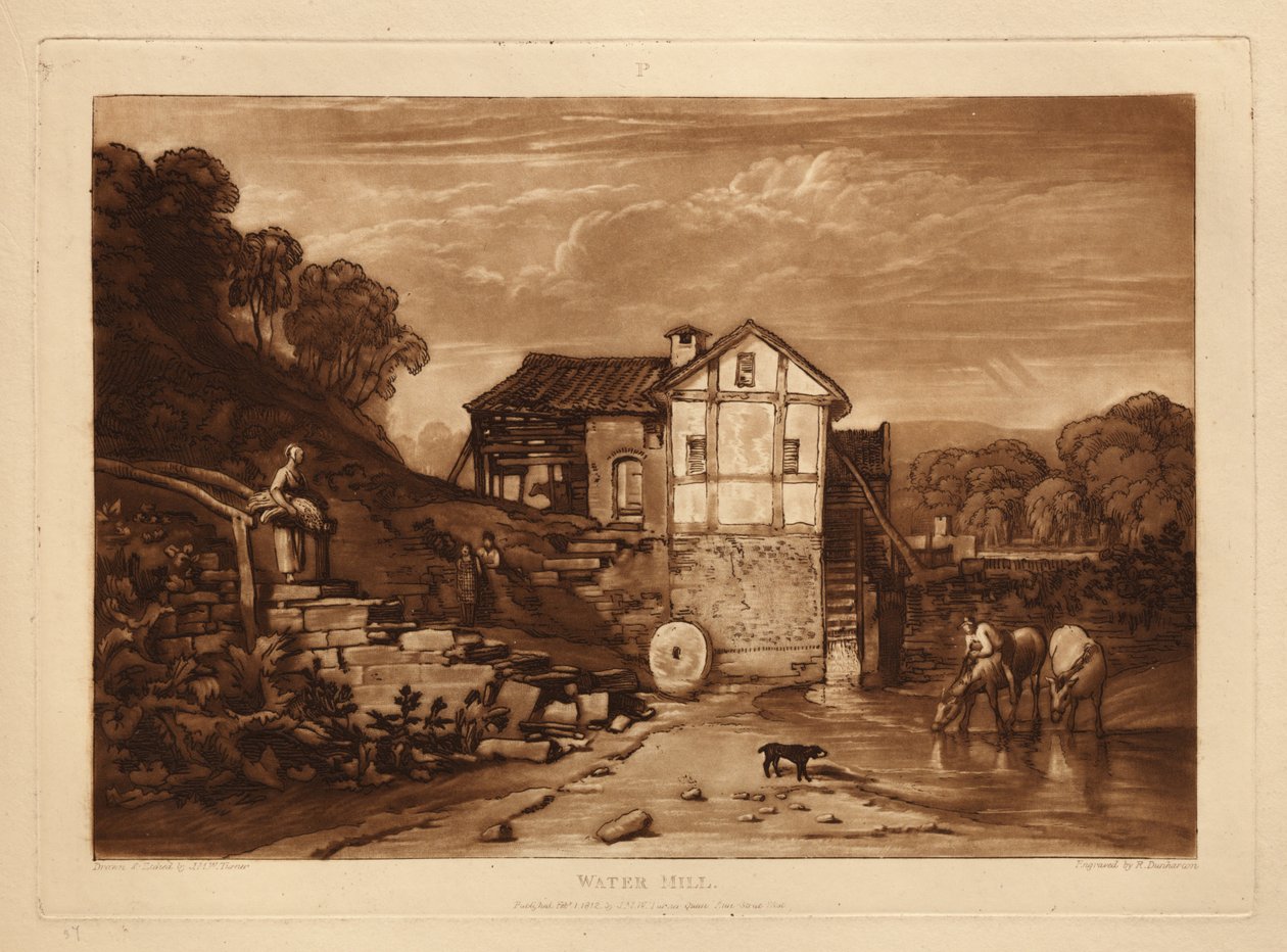 Watermolen door Joseph Mallord William Turner