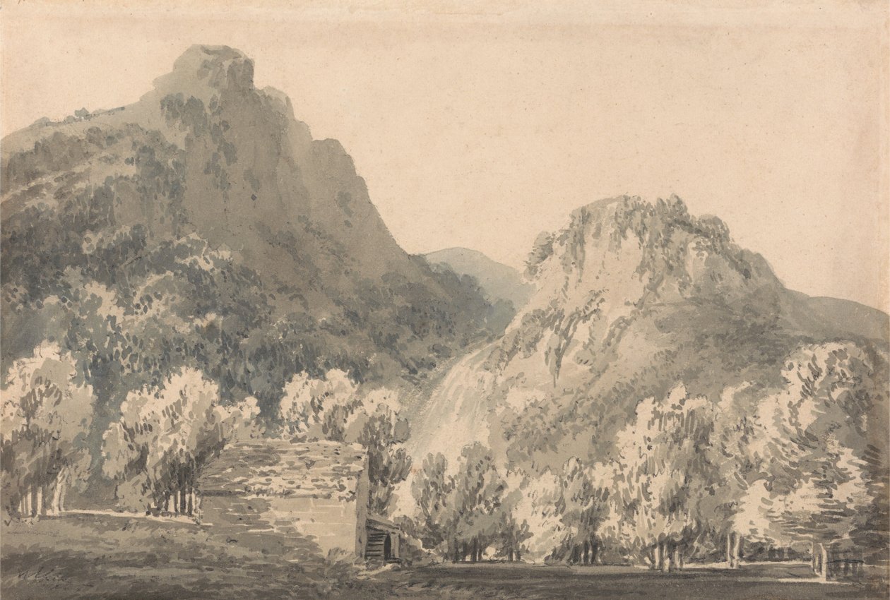 Waterval van Lodore, Cumberland door Joseph Mallord William Turner