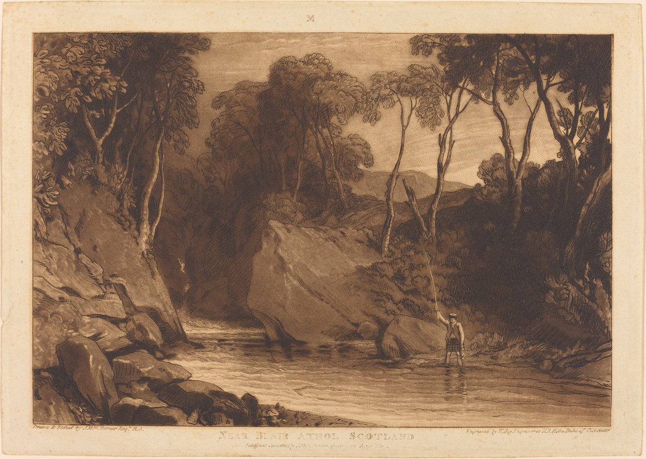 Bij Blair Athol door Joseph Mallord William Turner and William Say