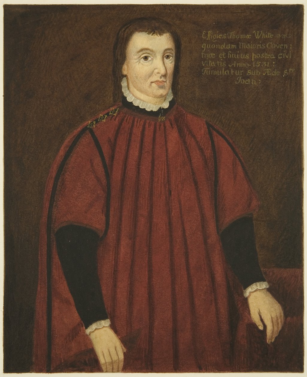 Portret in het Raadhuis van Thomas White door Joseph Manning