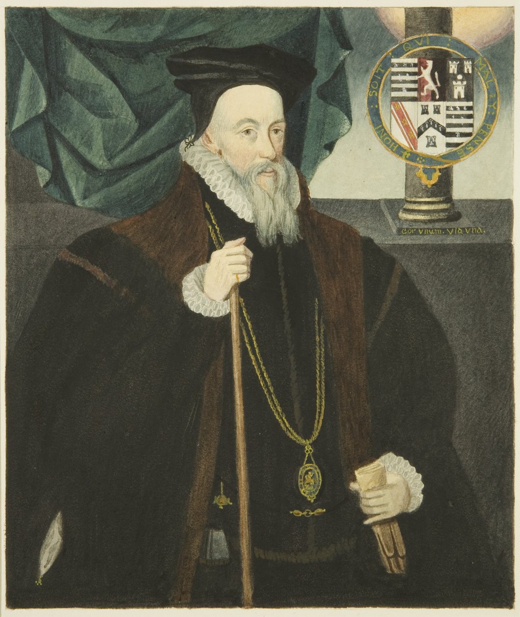 Portret in het stadhuis van Lord Burleigh door Joseph Manning