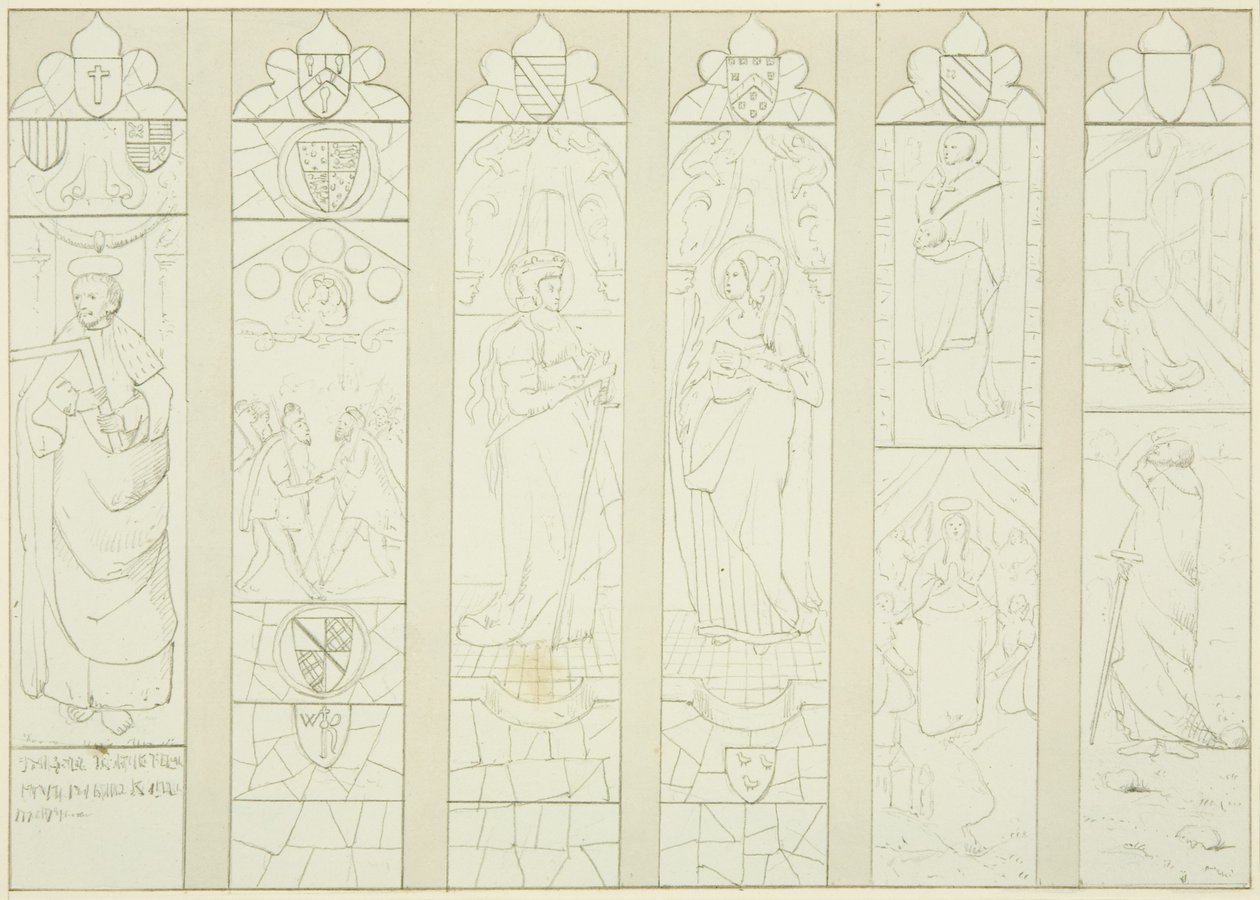 Glas-in-lood in altaarraam van de St Mark