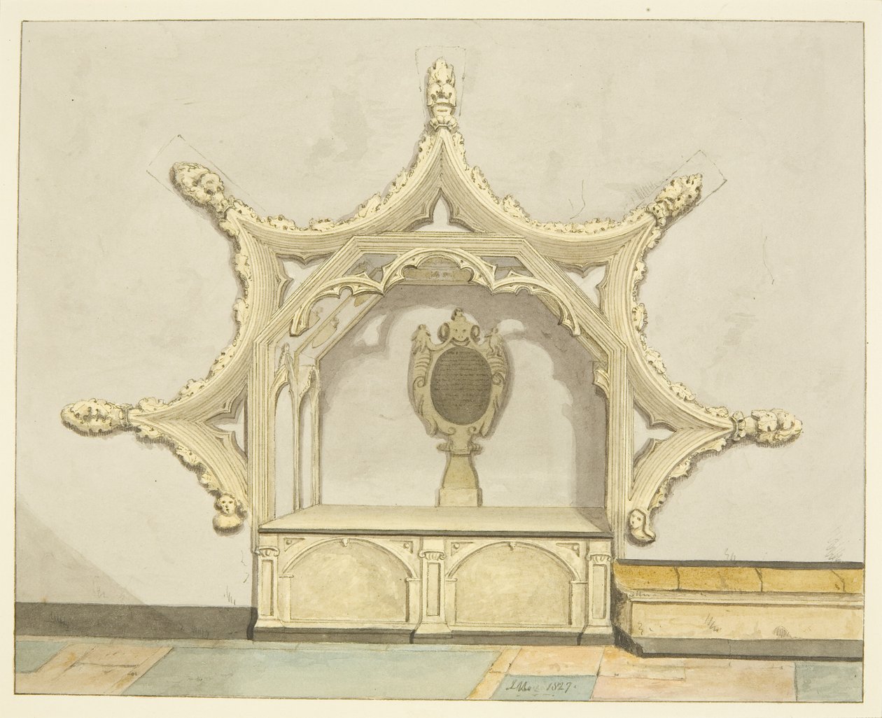 Graf van Sir Charles Vaughan in de kathedraal van Bristol door Joseph Manning