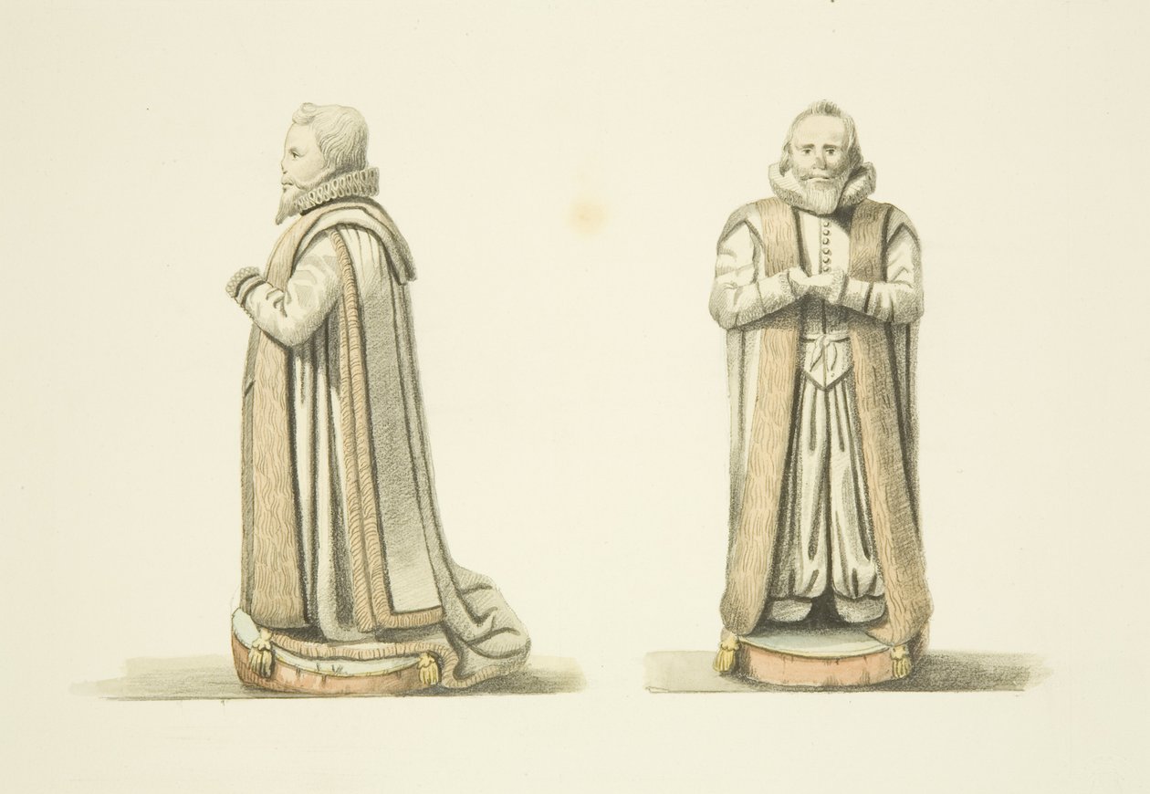 Twee uitzichten van het beeld van William Swift door Joseph Manning