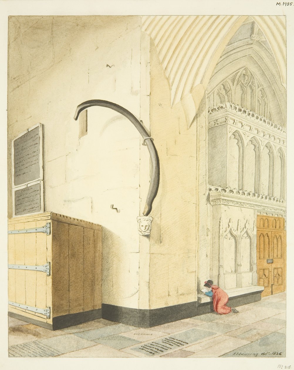 Walvisrib in de noordbeuk van St. Mary Redcliffe door Joseph Manning