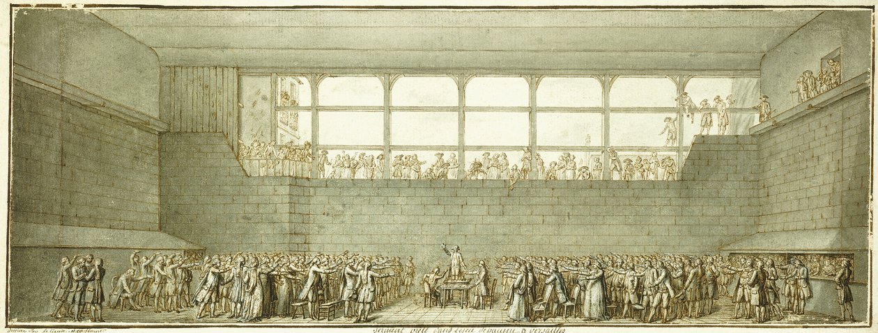 De Eed op de Kaatsbaan, c.1789 door Joseph Marie Flouest