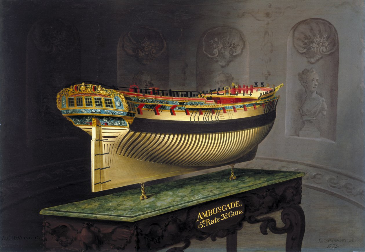 HMS Ambuscade, 1775 door Joseph Marshall