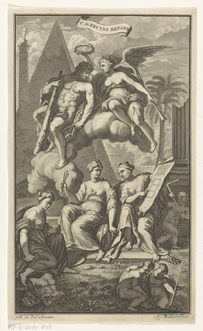 Hercules gekroond door Victoria door Joseph Mulder