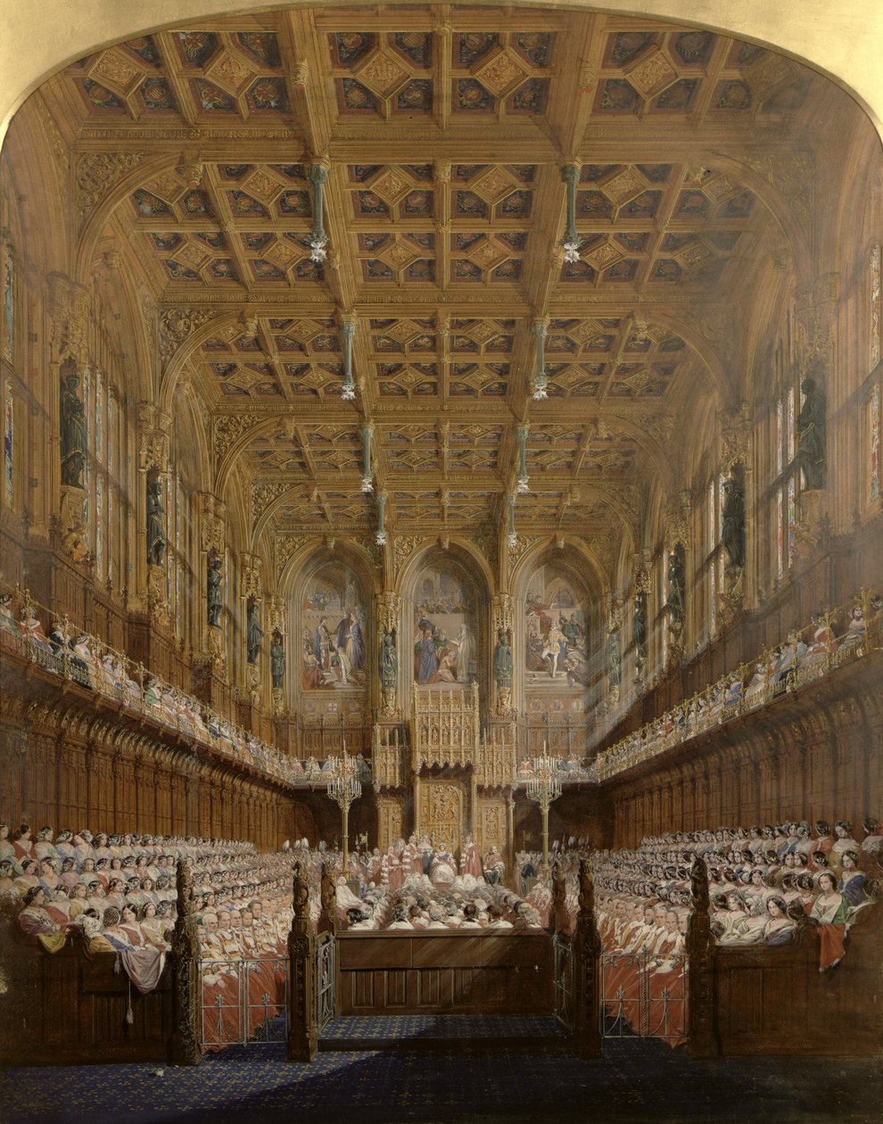 Koningin Victoria in het Hogerhuis door Joseph Nash
