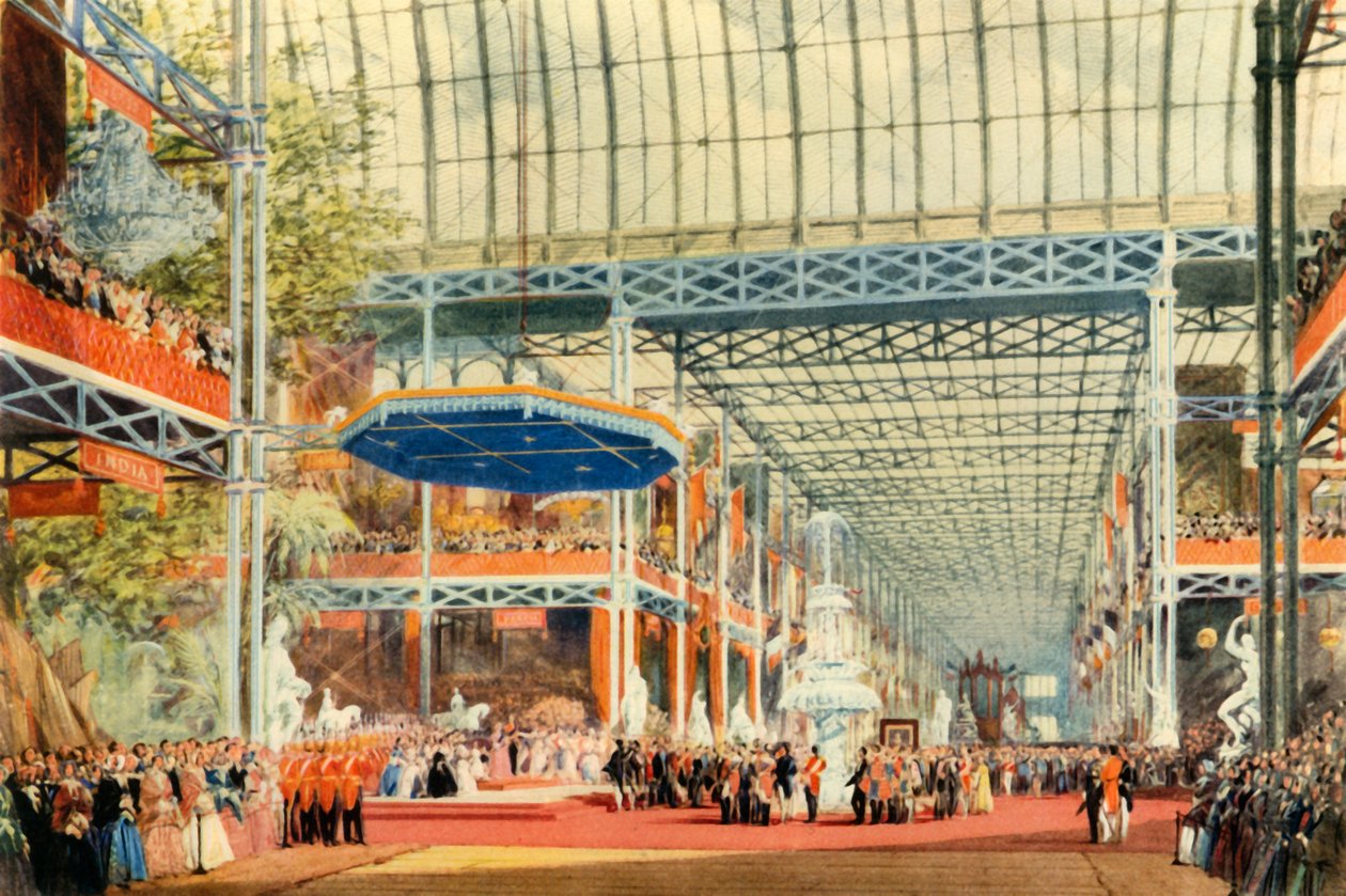 De opening van de Grote Tentoonstelling door koningin Victoria op 1 mei 1851, 1942 door Joseph Nash