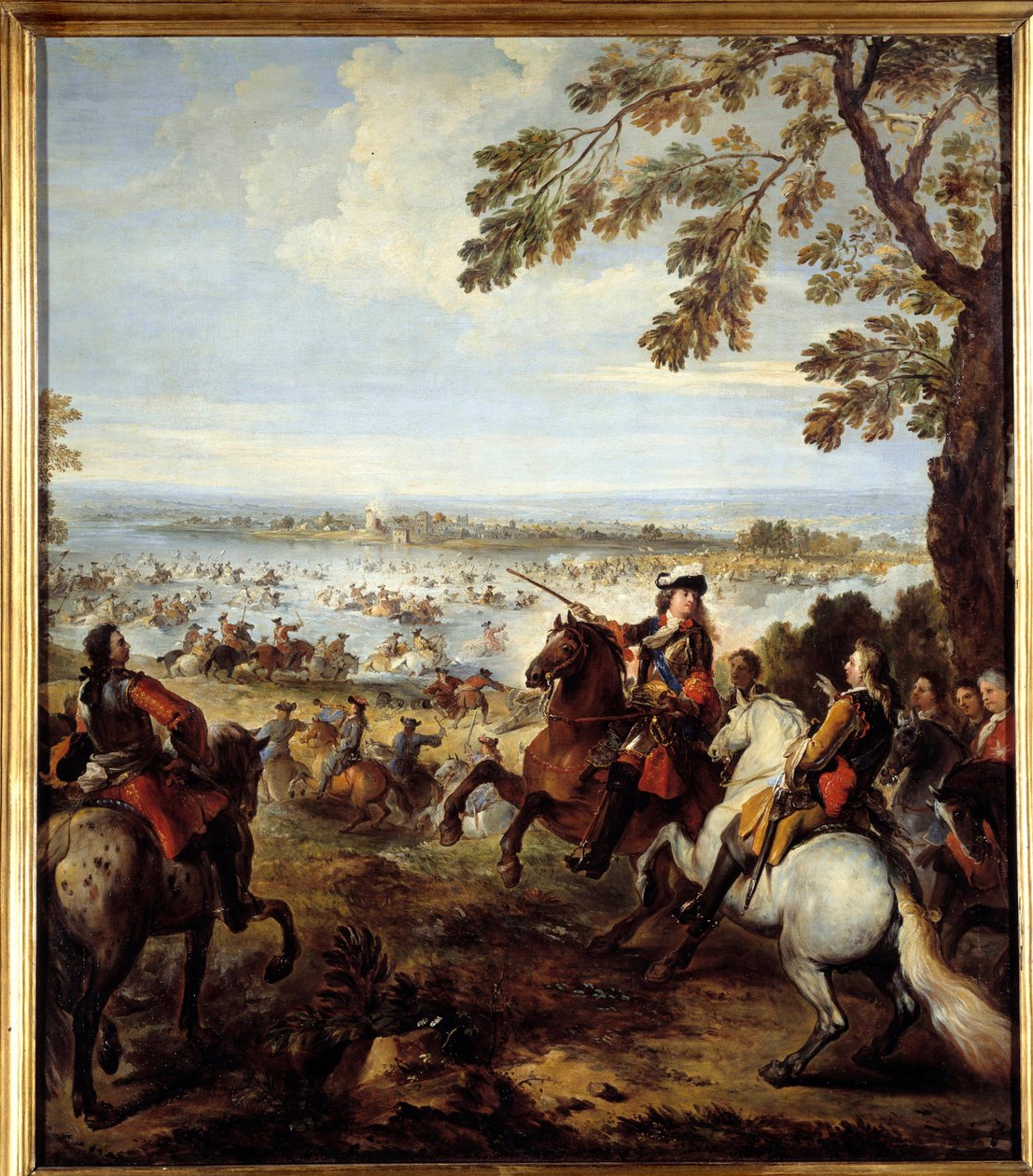 Oversteek van de Rijn door het leger van Lodewijk XIV (1638-1715) door Joseph Parrocel