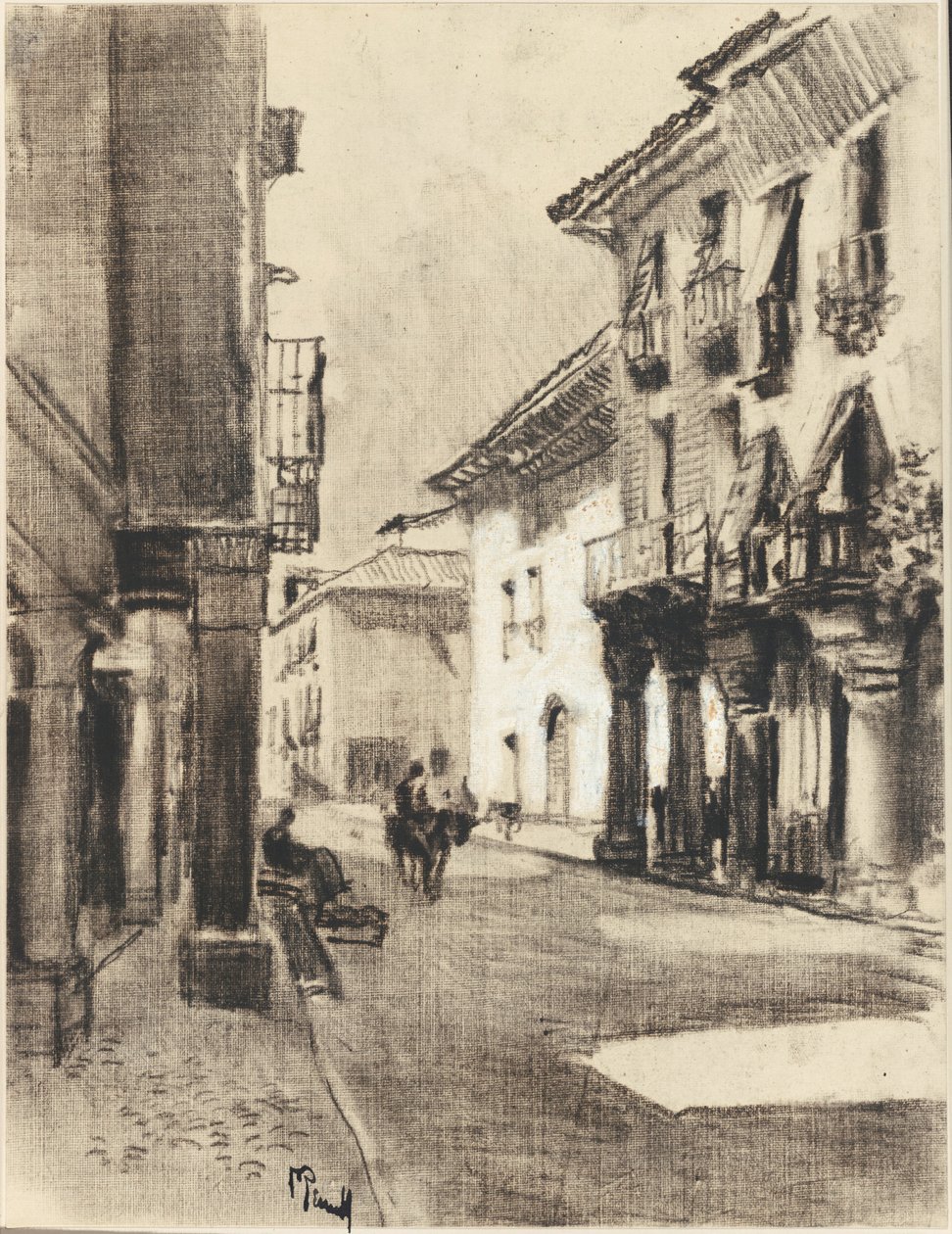Calle Mayor Alcalá door Joseph Pennell