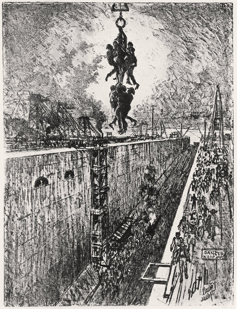 Einde van de dag: Gatun Lock, plaat VII uit 