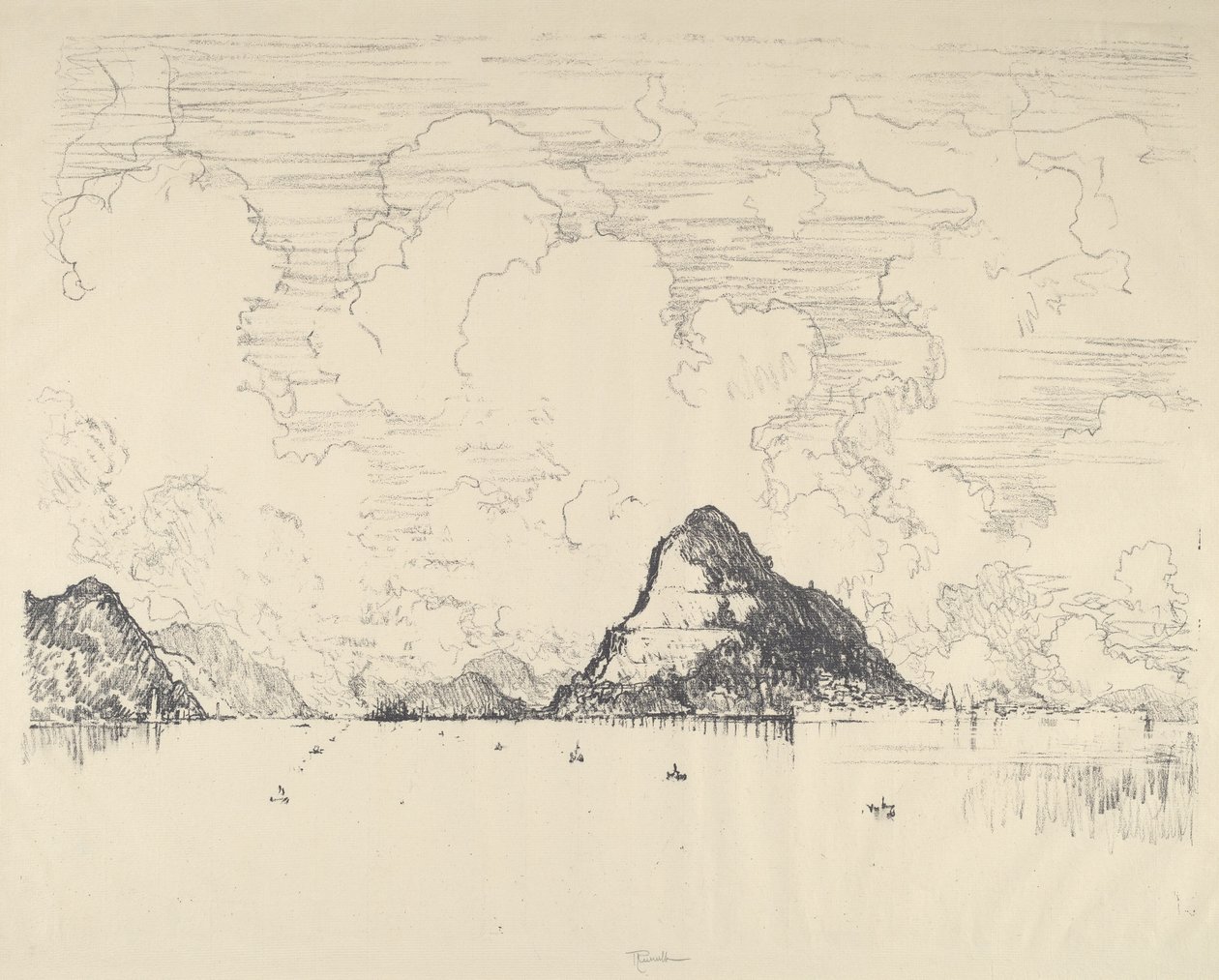 Ingang naar het Kanaal vanaf de Stille Oceaan, 1912 door Joseph Pennell