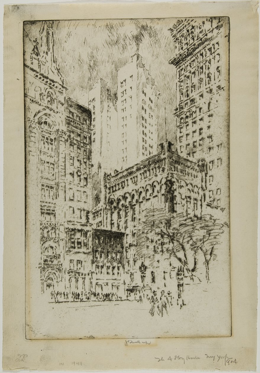 Vierverdiepingenhuis door Joseph Pennell