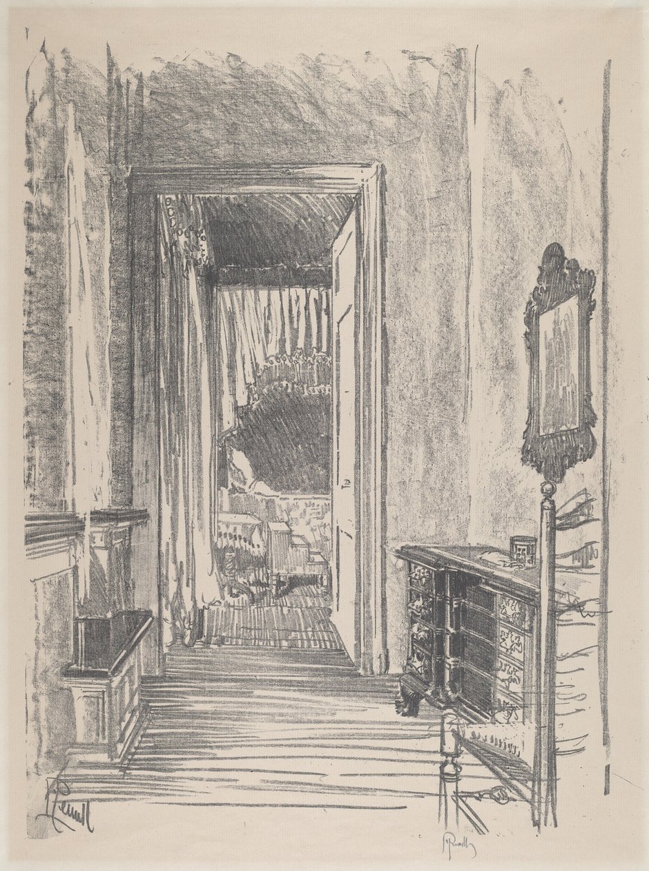 Gang naar Slaapkamer, Stenton, 1912 door Joseph Pennell