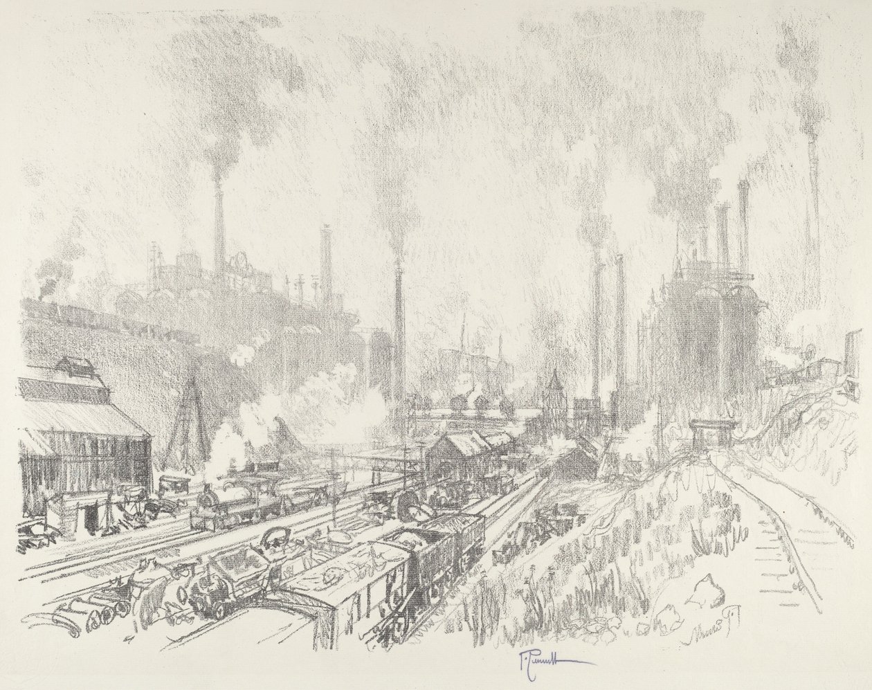 In het land van ijzer en staal, 1916 door Joseph Pennell