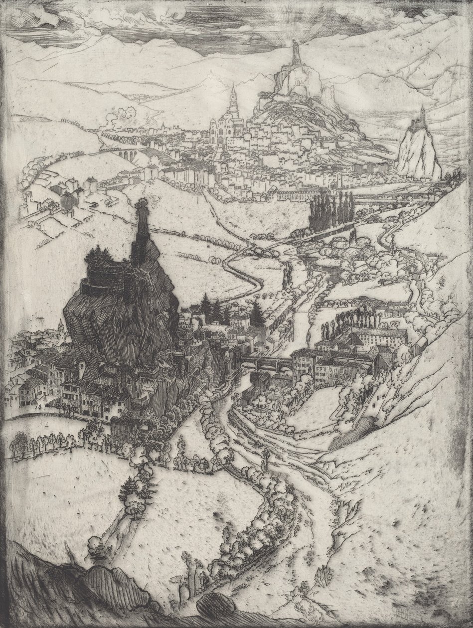 Le Puy, 1894 door Joseph Pennell
