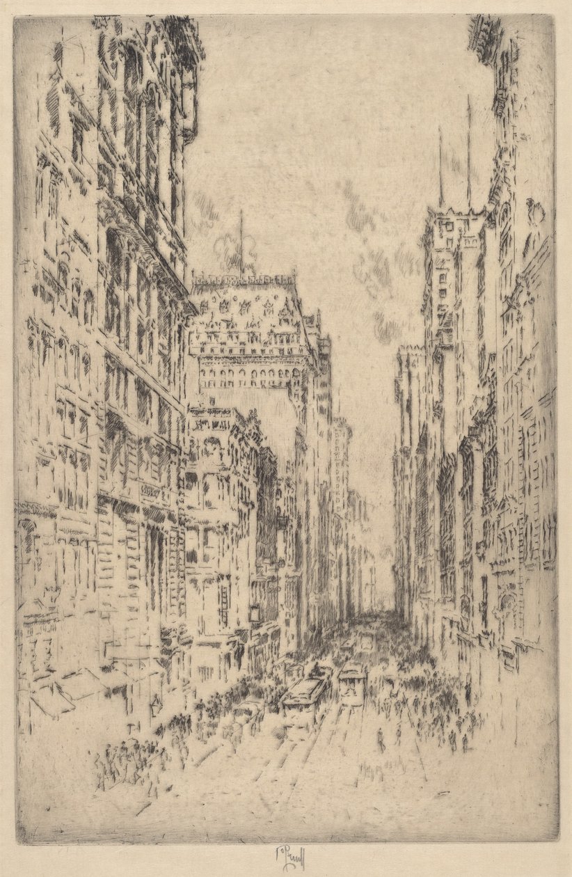 Lower Broadway door Joseph Pennell