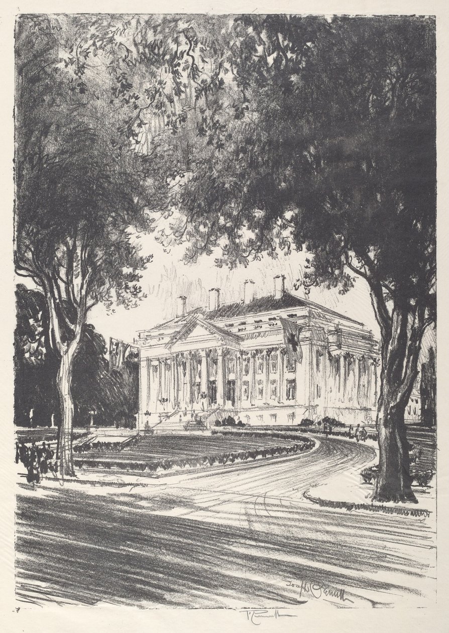 Hoofdkantoor van het Nationale Rode Kruis, Washington door Joseph Pennell