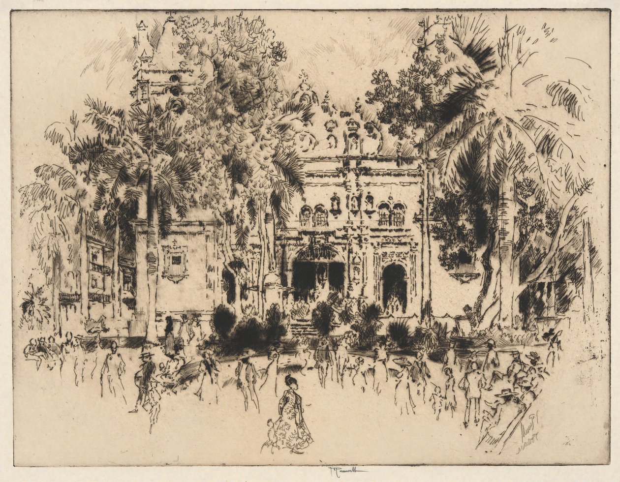 Oude kathedraal door Joseph Pennell