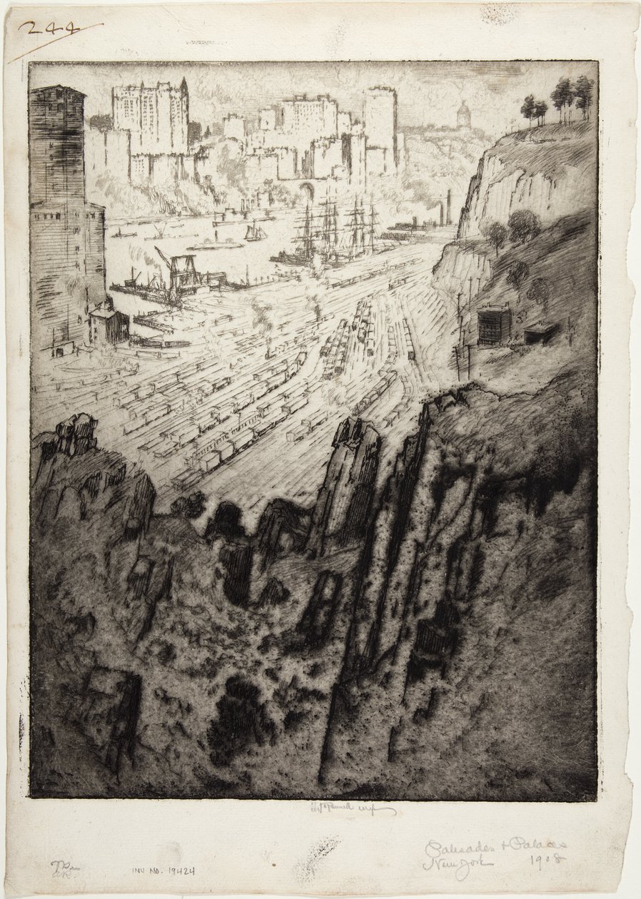 Palisades en Paleizen door Joseph Pennell
