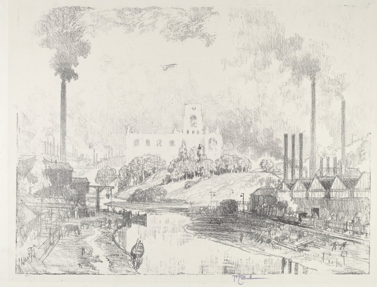 Vrede en oorlog, 1916 door Joseph Pennell