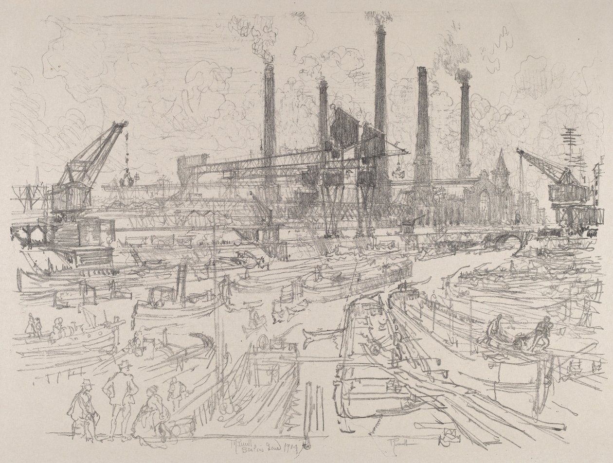 Elektriciteitscentrale, Berlijn door Joseph Pennell