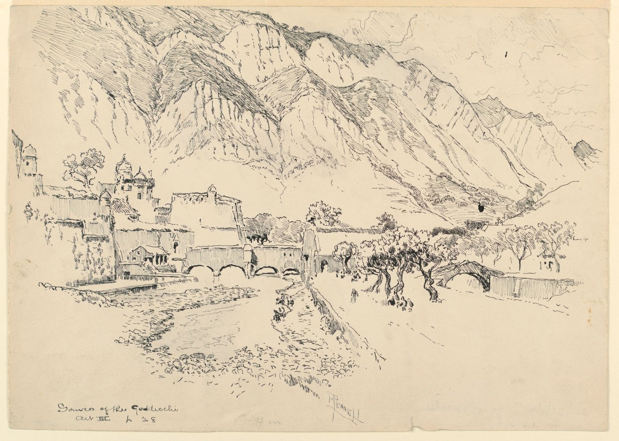 Bron van de Gordicchio door Joseph Pennell