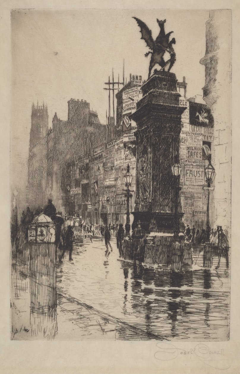 Temple Bar door Joseph Pennell