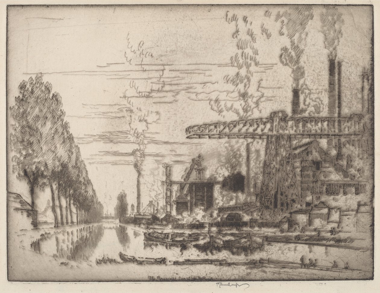 Het Kanaal van Brussel, Een Moderne Hobbema door Joseph Pennell