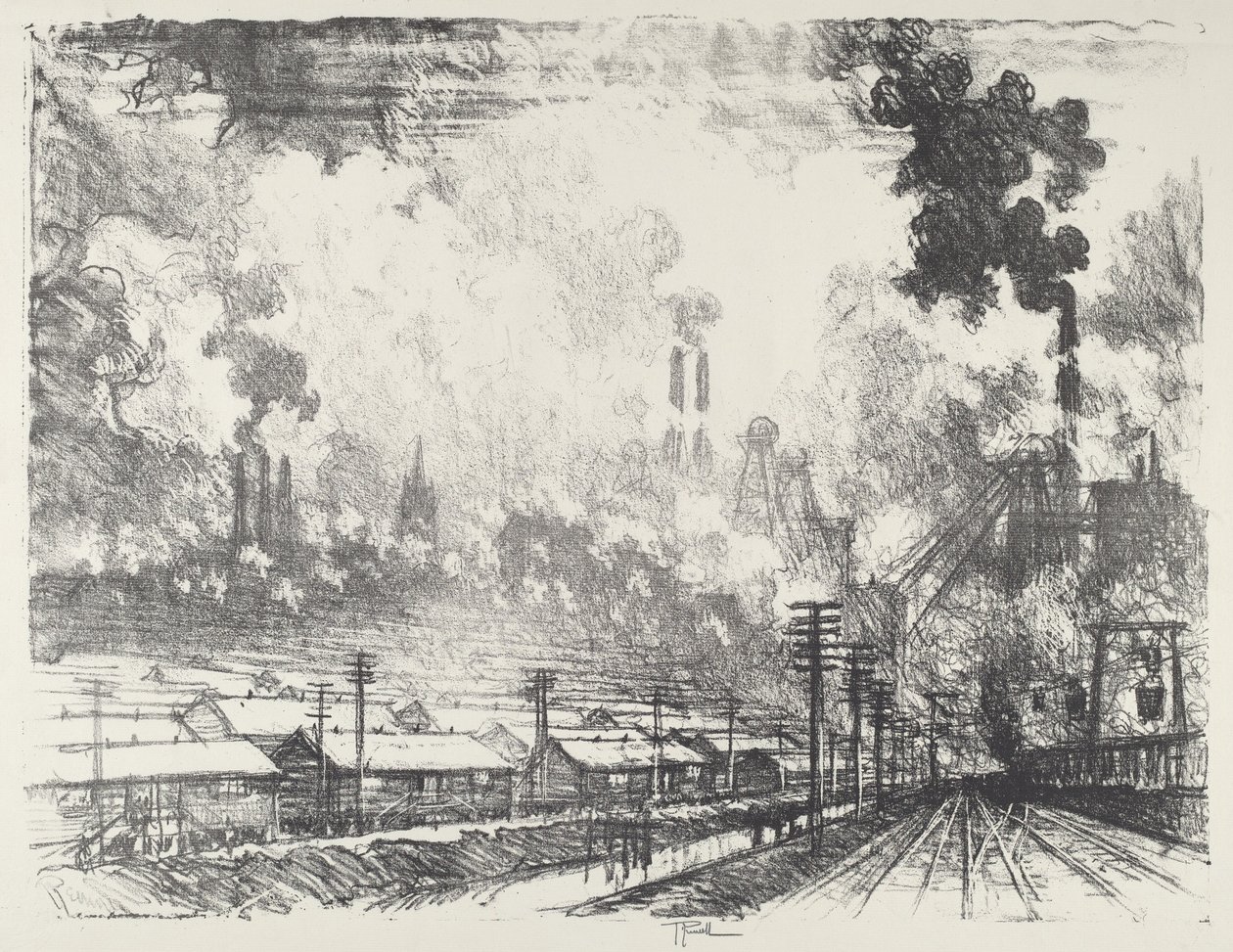 De Kolenmijn door Joseph Pennell