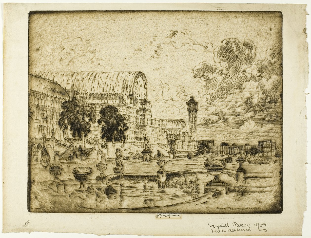 Het Crystal Palace door Joseph Pennell