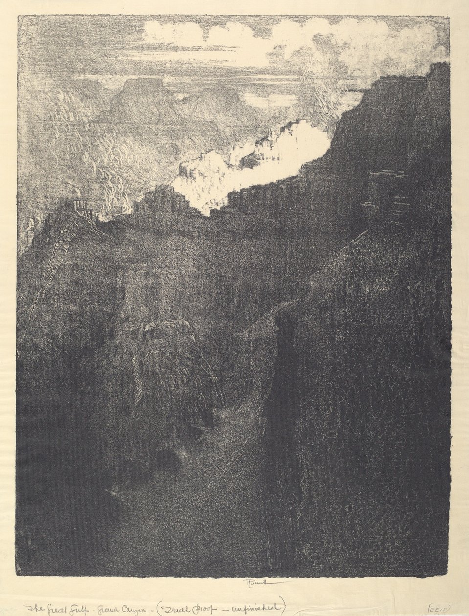 De Grote Kloof, 1912 door Joseph Pennell