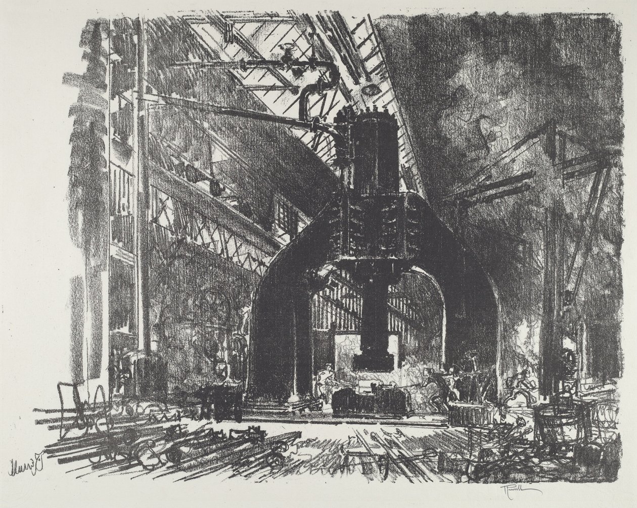 De grote hamer door Joseph Pennell