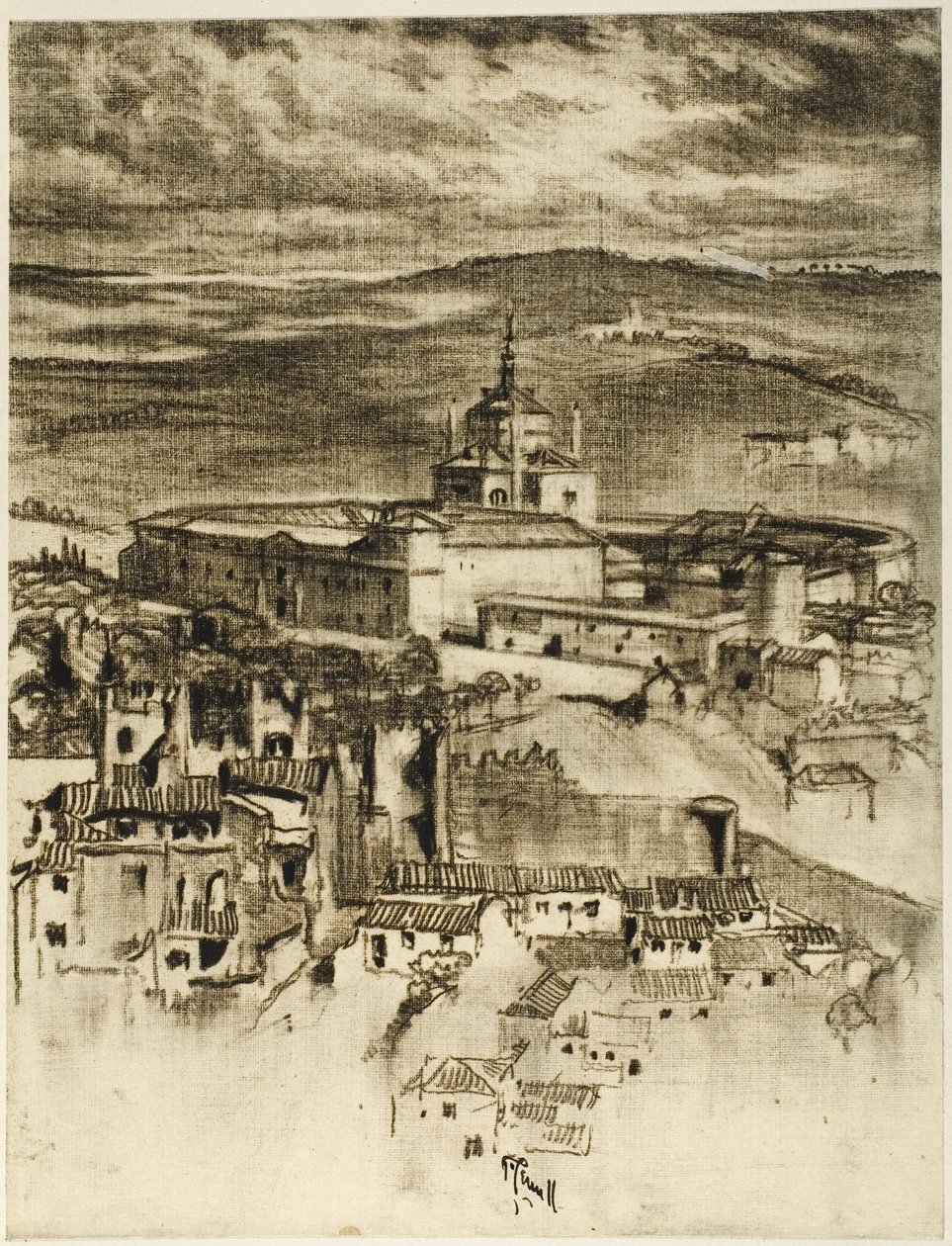 Het Hospice van Sint Jan, Toledo door Joseph Pennell