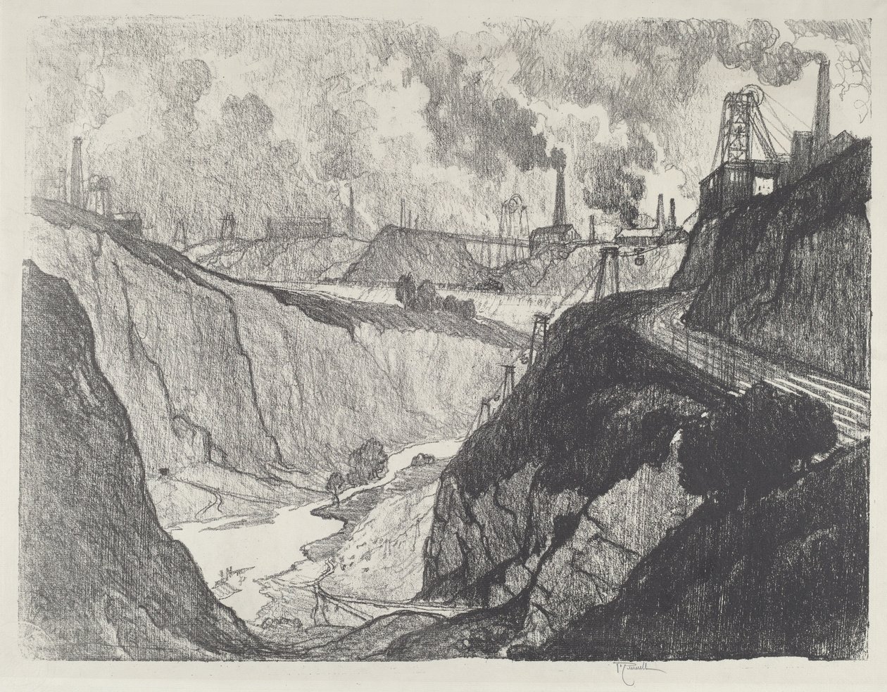 De ijzermijn door Joseph Pennell