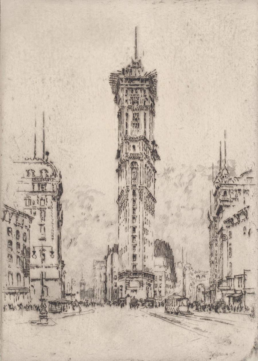 Het Times-gebouw door Joseph Pennell