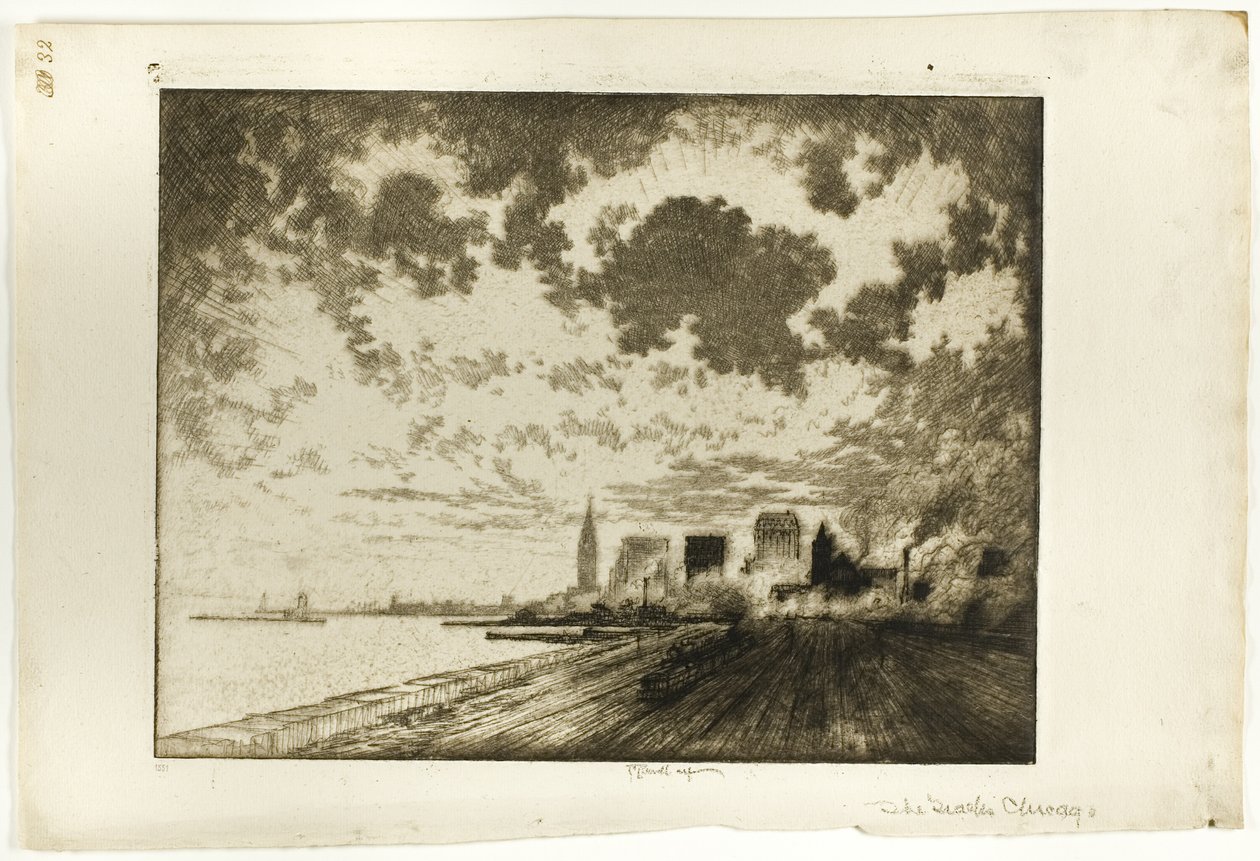 De Spoorwegen, Chicago door Joseph Pennell