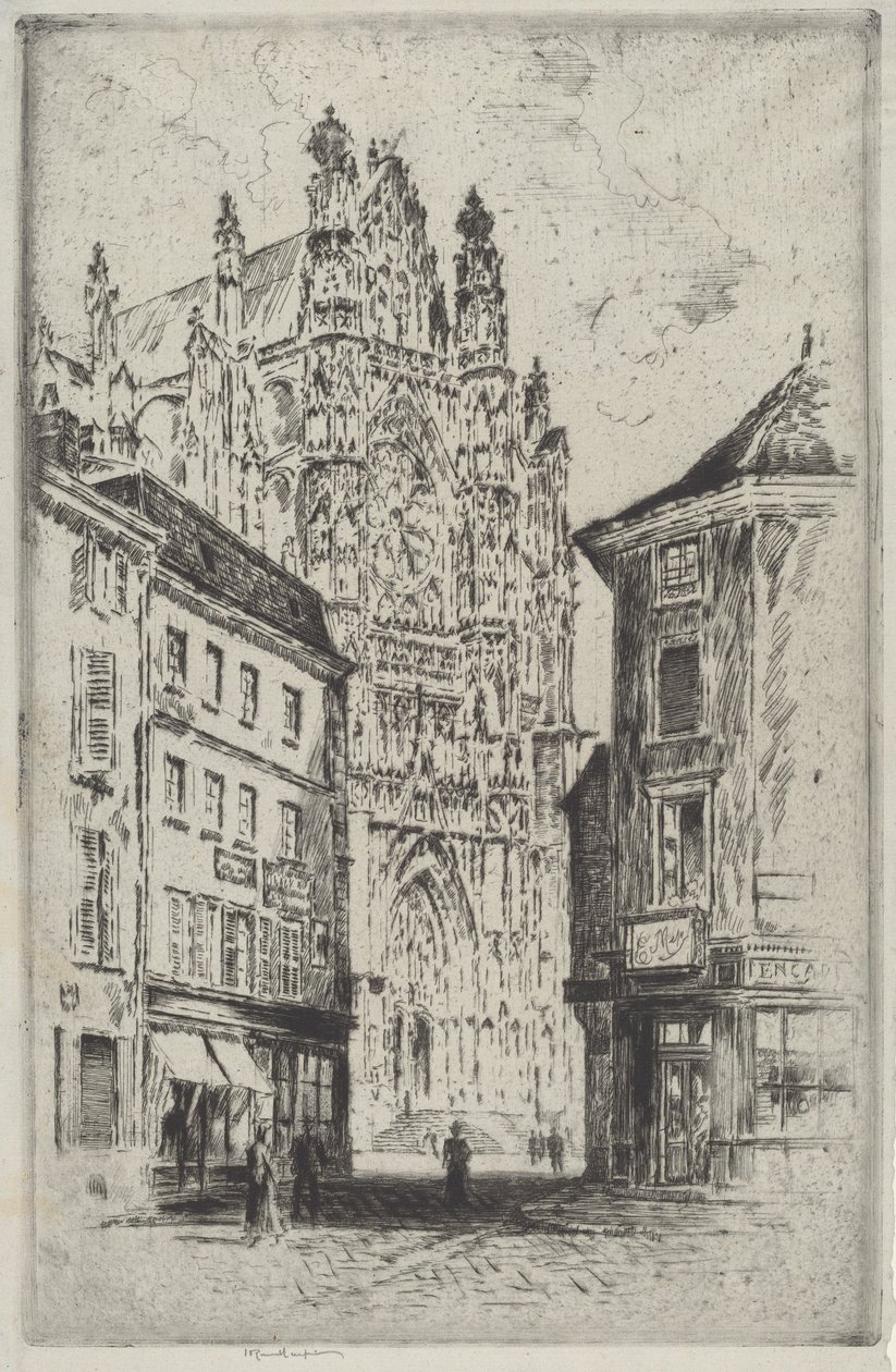Het Transept, Beauvais door Joseph Pennell