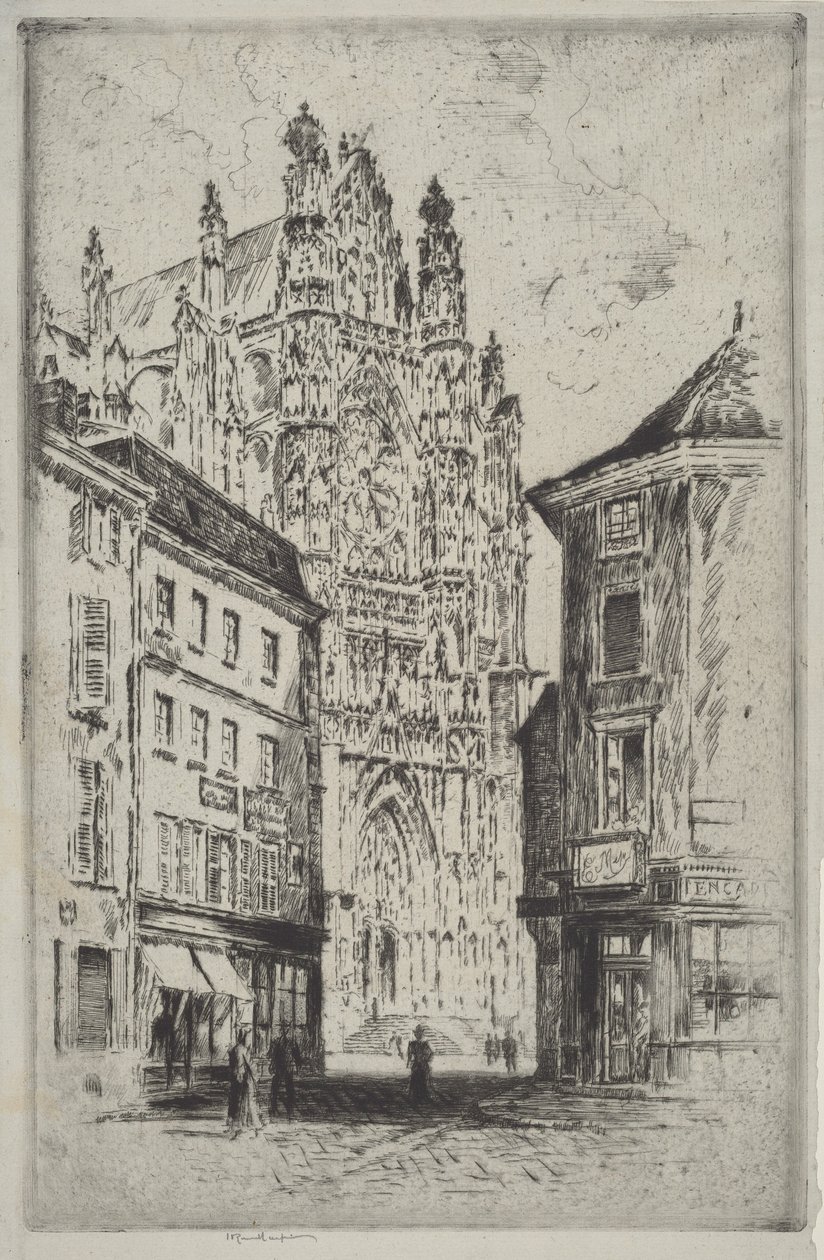 Het transept, Beauvais door Joseph Pennell