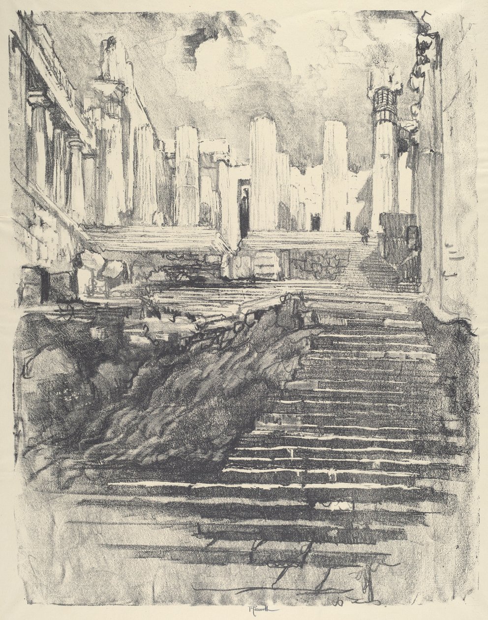 De Weg naar de Akropolis, 1913 door Joseph Pennell